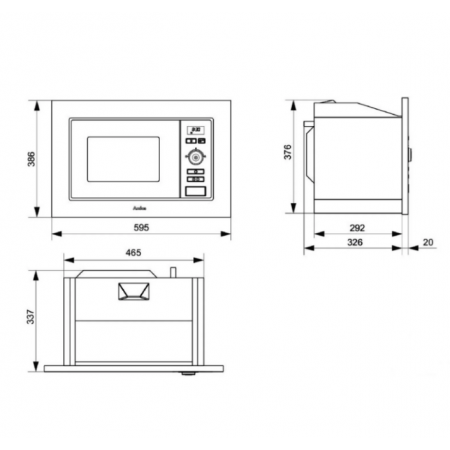 Встраиваемая микроволновая печь Hansa AMM20BEWH   А-2